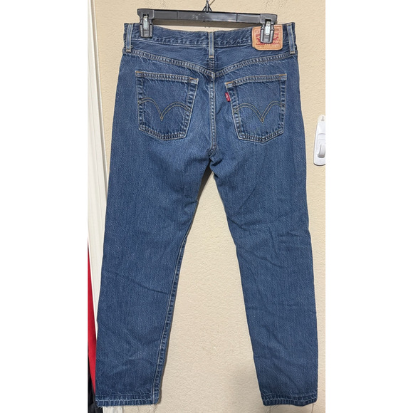 Levis Womens 501 CT Customized & Tapered Button Fly Jeans sz 6 Dark Wash - Picture 1 of 8
